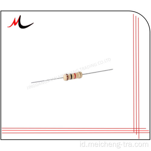 Carbon Film Resistor 1 / 4W 18K 5% melalui lubang